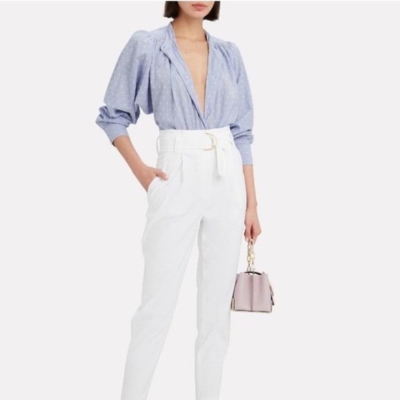 NWT joie Abidan gathered fil coupé cotton top - Picture 1 of 8